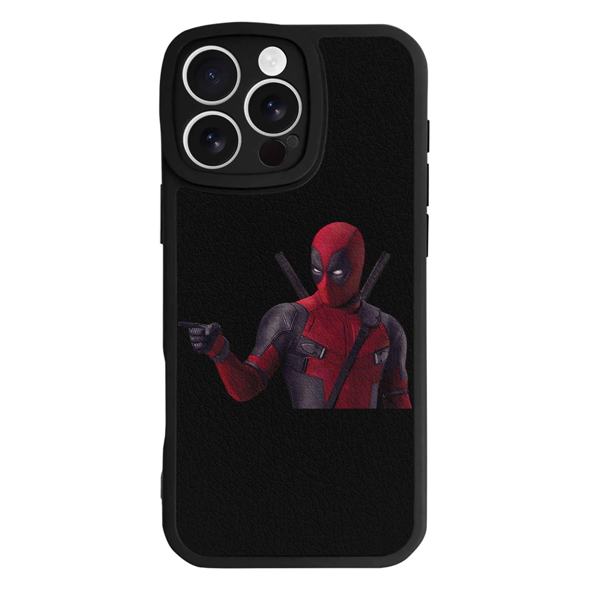 （画像用） Deadpool デッドプール 【iPhone 16シリーズ対応】シリコンスマホケース（レザー調） 材質：シリコン
